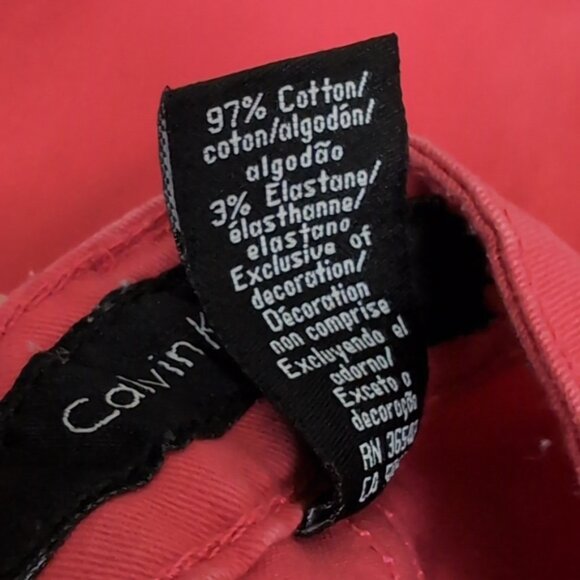 Calvin Klein Coral Skinny Jeans Mid Rise Full Length Spring Summer Denim Size 8 - Picture 11 of 16